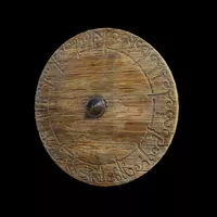 Occult Scripture Wooden Shield
