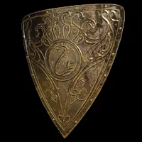 Flame Art Brass Shield