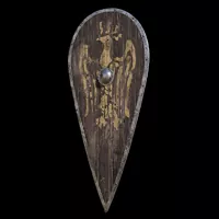 Heavy Hawk Crest Wooden Shield